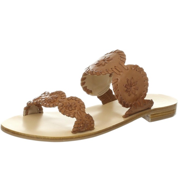JACK ROGERS🆕 LAUREN II SANDALS. COGNAC COLOR. SIZE 5M - Picture 2 of 6